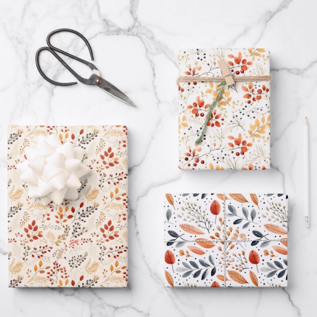 Hojas de otoño minimalistas - Elegancia otoñal (Anverso)