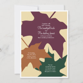 Hojas de otoño que casan la invitación - mezclada