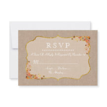 Hojas de Otoño Rústicas Lino Canvas RSVP