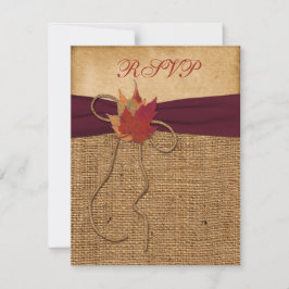 Hojas de Otoño, Tarjeta de Respuesta de Burlap FAL