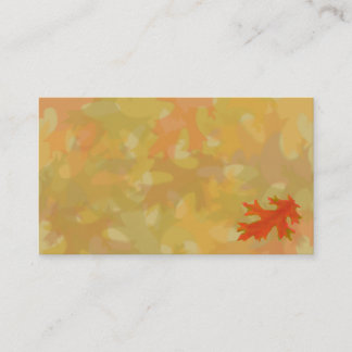 Hojas de otoño, tarjetas de visita