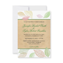 Hojas de Otoño Traslúcidas - Invitación de Boda 3X