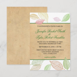 Hojas de Otoño Traslúcidas - Invitación de Boda 3X
