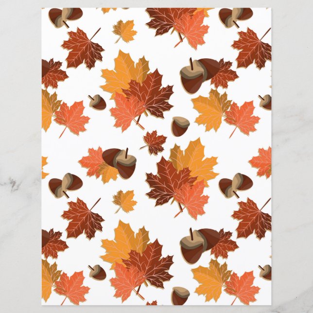 Hojas de otoño y alcornoques (Anverso)
