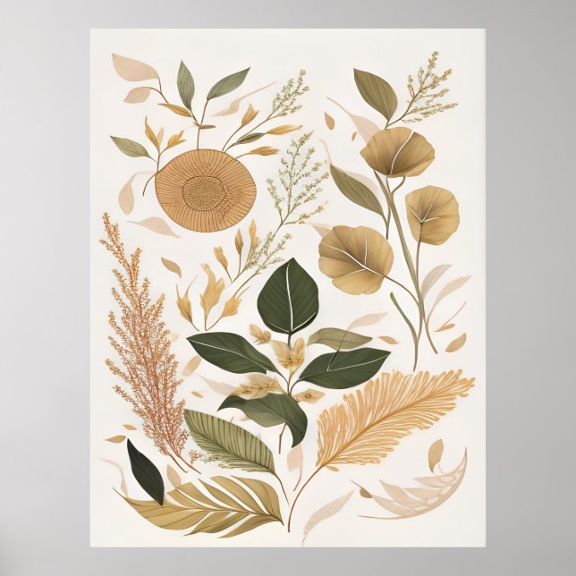 Hojas De Otoño Y Arte De Flores (Frente)