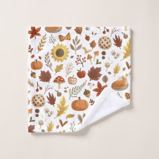 Hojas de otoño y calabazas en Acción de Gracias bl