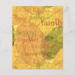 Hojas de otoño y fondo de scrapbook de palabras