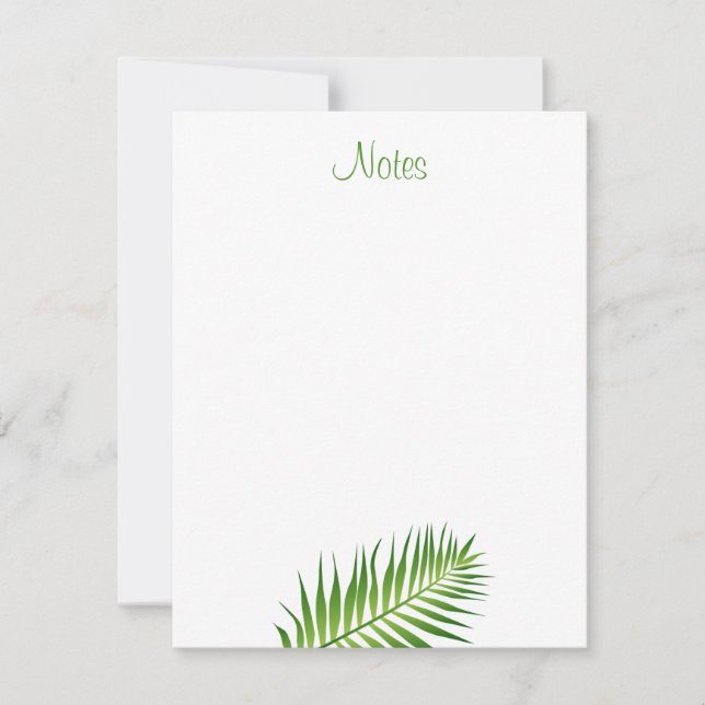 Hojas de palm de plantilla floral con script calig (Anverso)