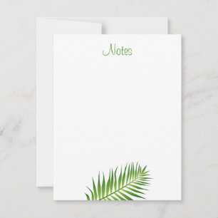 Hojas de palm de plantilla floral con script calig