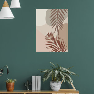 Hojas de Palma, Arte Geométrico Abstracto Boho