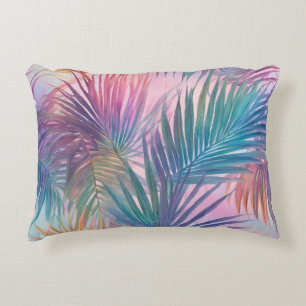 Hojas de palma coloridas de almohada suave y suave