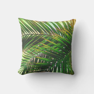 hojas de palma de almohada tropical arte natural v
