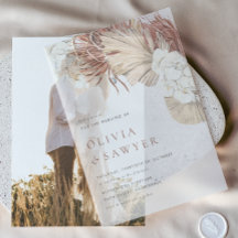 Hojas de Palma Secas y Orquídeas Blancas Boda Boho