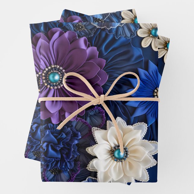 Hojas de papel coloridas de tela floral (Subido por el creador)