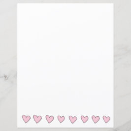 Hojas de papel - Corazones rosados