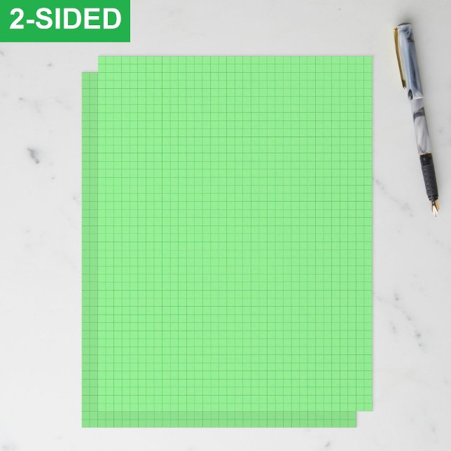 Hojas de papel cuadriculado verde claro (páginas c (printable school green graph papers)