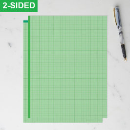Hojas de papel cuadriculado verde en blanco (cuadr