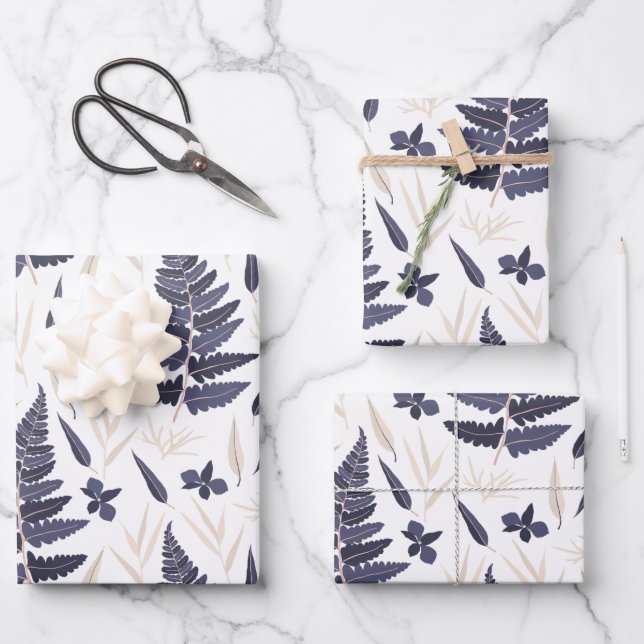 Hojas de papel de ajuste botánico (Anverso)