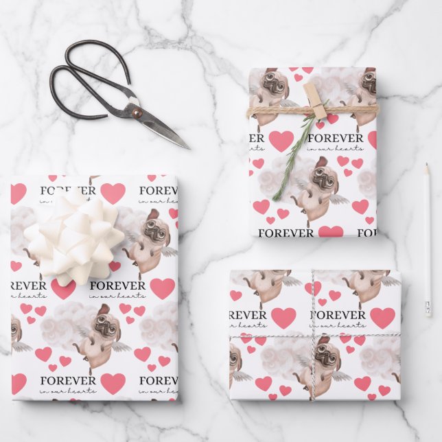 Hojas de papel de ajuste de Angel Pug (Anverso)