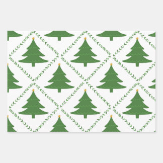 Hojas de papel de ajuste de árbol de Navidad