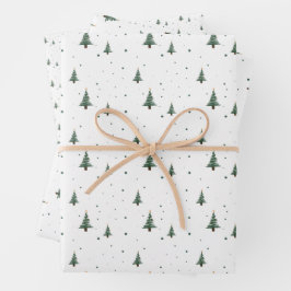 Hojas de papel de ajuste de árbol de Navidad mini