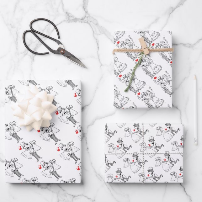 Hojas de papel de ajuste de boda (Anverso)