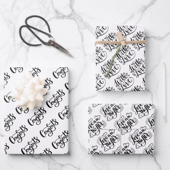 Hojas de papel de ajuste de Boda (Anverso)