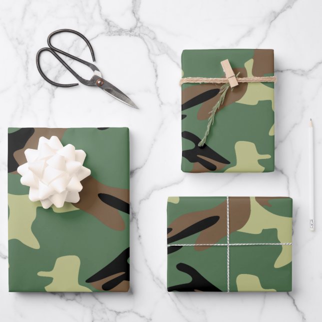 Hojas de papel de ajuste de camuflaje militar (Anverso)