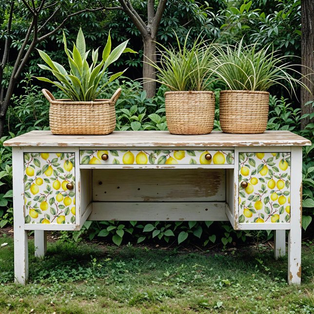 Hojas De Papel De Ajuste De Citrus Para La Descone (This is a mockup, your design may appear larger/smaller on your decoupage project.)
