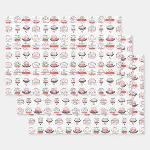 Hojas de papel de ajuste de colección Pizza