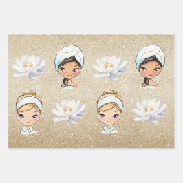 hojas de papel de ajuste de días de spa