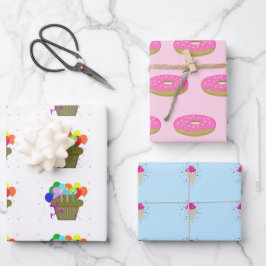 Hojas de papel de ajuste de escenas de cumpleaños