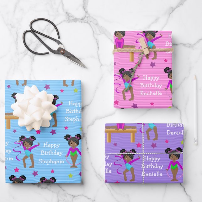 Hojas de papel de ajuste de gimnasta negra (Anverso)