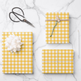 Hojas de papel de ajuste de Gingham