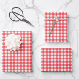 Hojas de papel de ajuste de Gingham