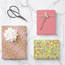 Hojas de papel de ajuste de impresión de hoja rosa