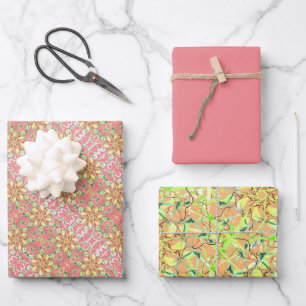 Hojas de papel de ajuste de impresión de hoja rosa