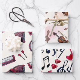 Hojas de papel de ajuste de la música