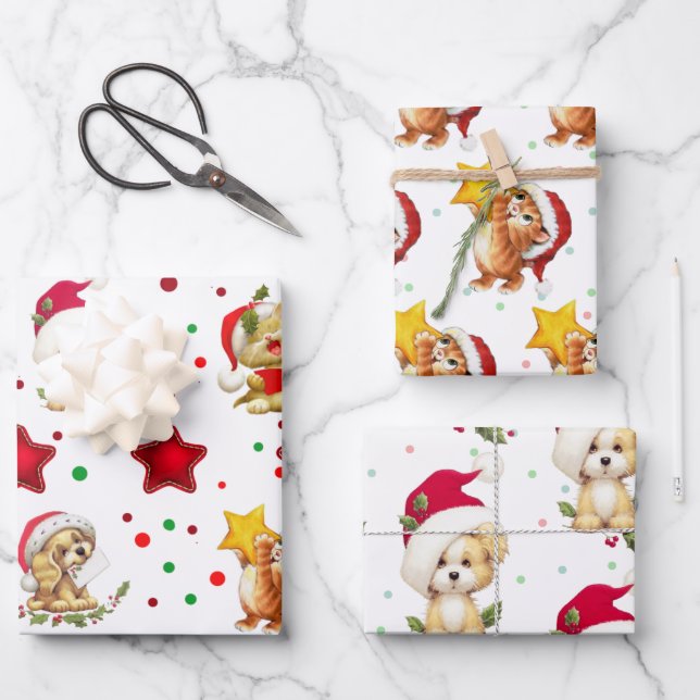 Hojas de papel de ajuste de Mascota de Navidades h (Anverso)