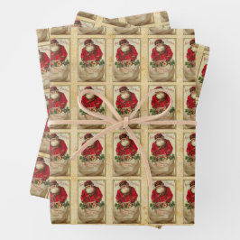 Hojas de papel de ajuste de Navidad antiguas