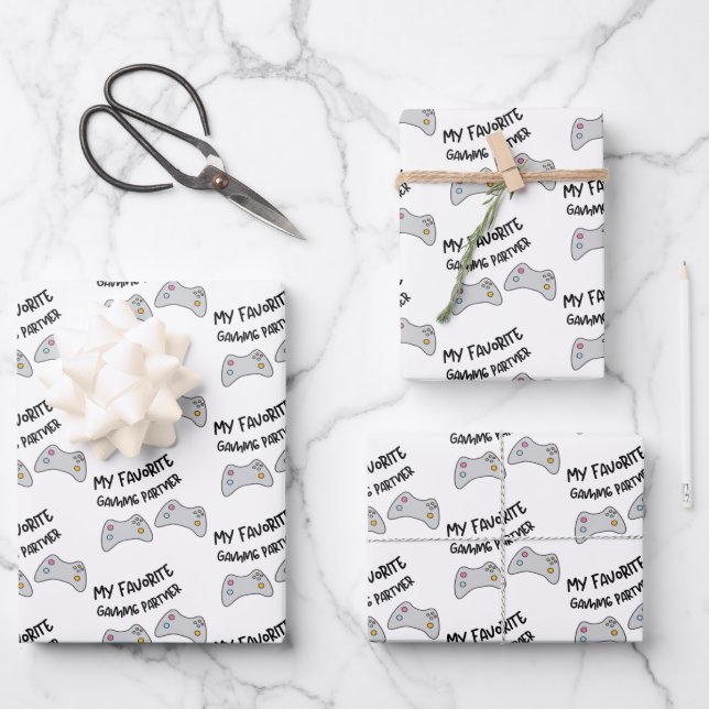 Hojas de papel de ajuste de pareja de juegos favor (Anverso)