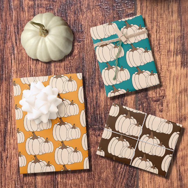 Hojas de papel de ajuste de patrones de calabazas  (Subido por el creador)