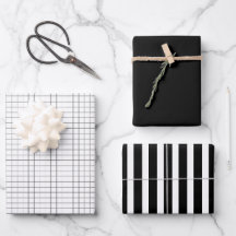 Hojas de papel de ajuste de regalo monocromo Perso