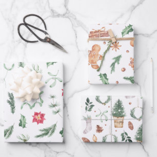 Hojas de papel de ajuste de vacaciones Pastel de c