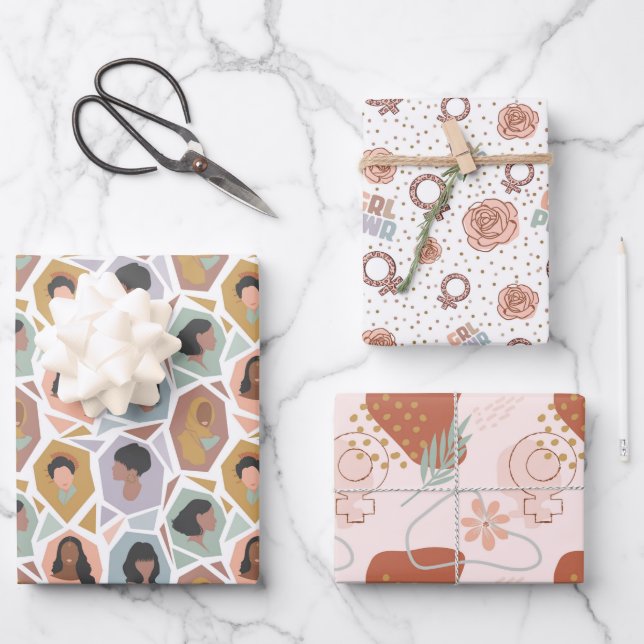 Hojas de papel de ajuste del Día Internacional de  (Anverso)