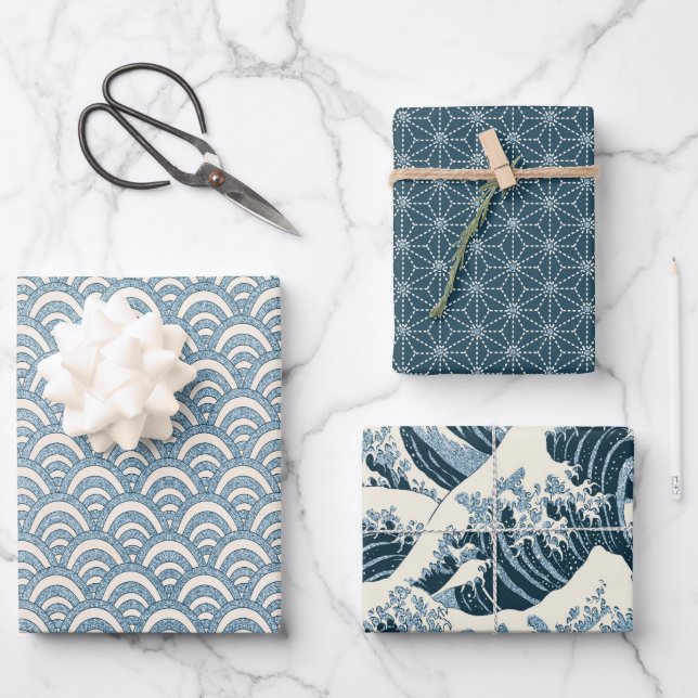 Hojas de papel de ajuste del patrón japonés 3 (Anverso)