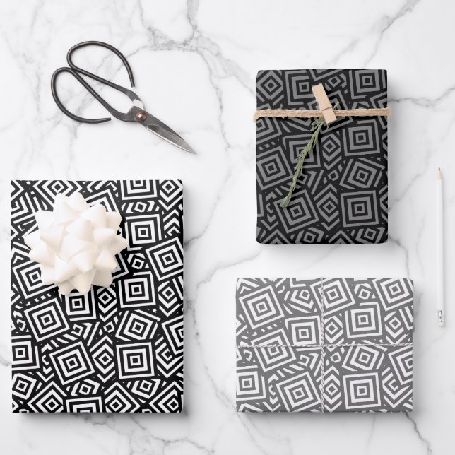 Hojas de papel de ajuste en escala de grises (Anverso)