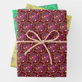 Hojas de papel de ajuste floral personalizadas