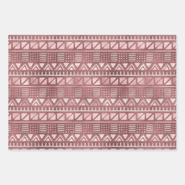 Hojas de papel de ajuste geográfico metálico Rosa