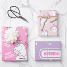 Hojas de papel de ajuste personalizadas de Unicorn